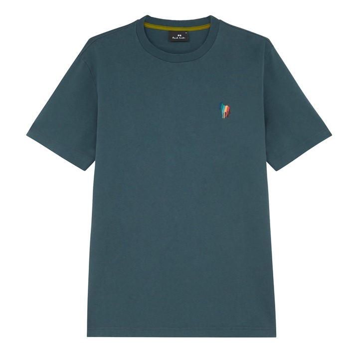 Zebra Embroidery T Shirt - Green