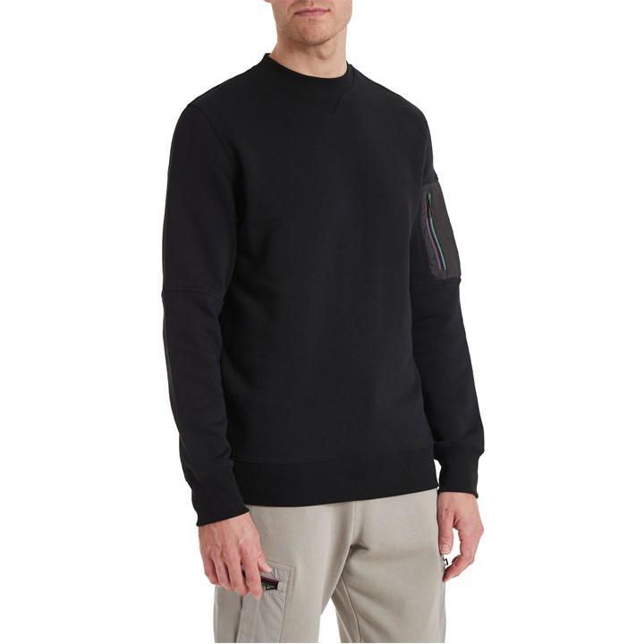 Zip Pocket Sweatshirt - Black