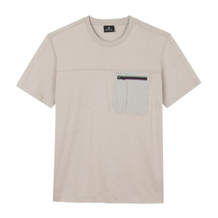 Zip Pocket t Shirt - Grey