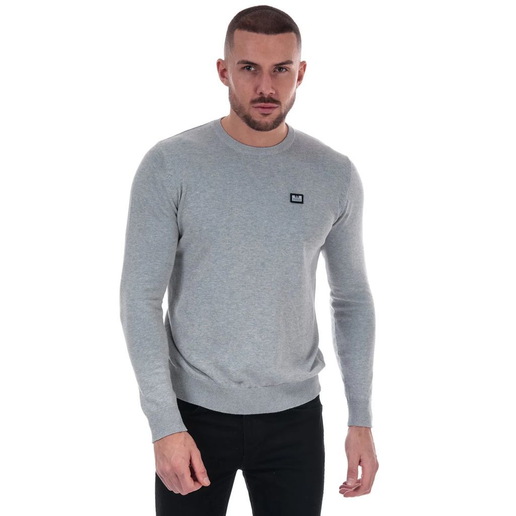 Mens Silver Cotton Knit