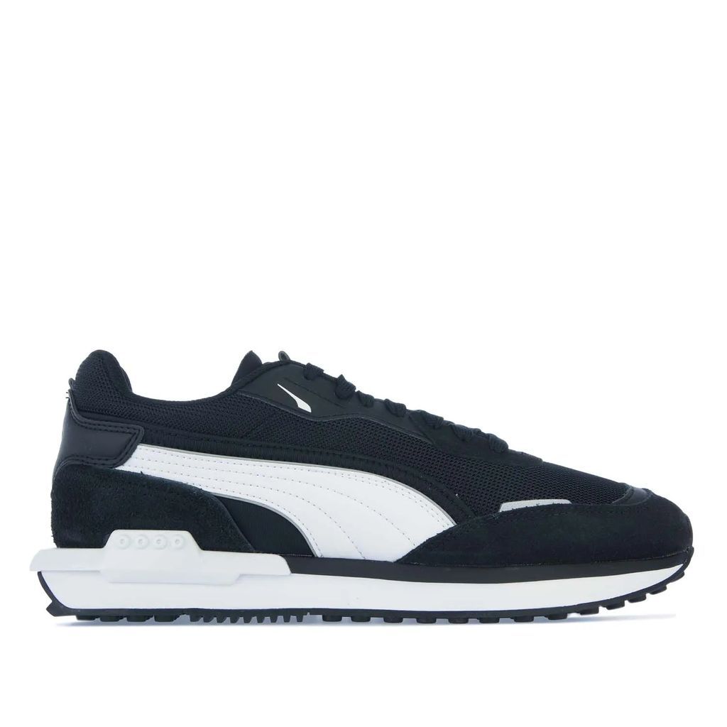 Mens City Rider B & W Trainers