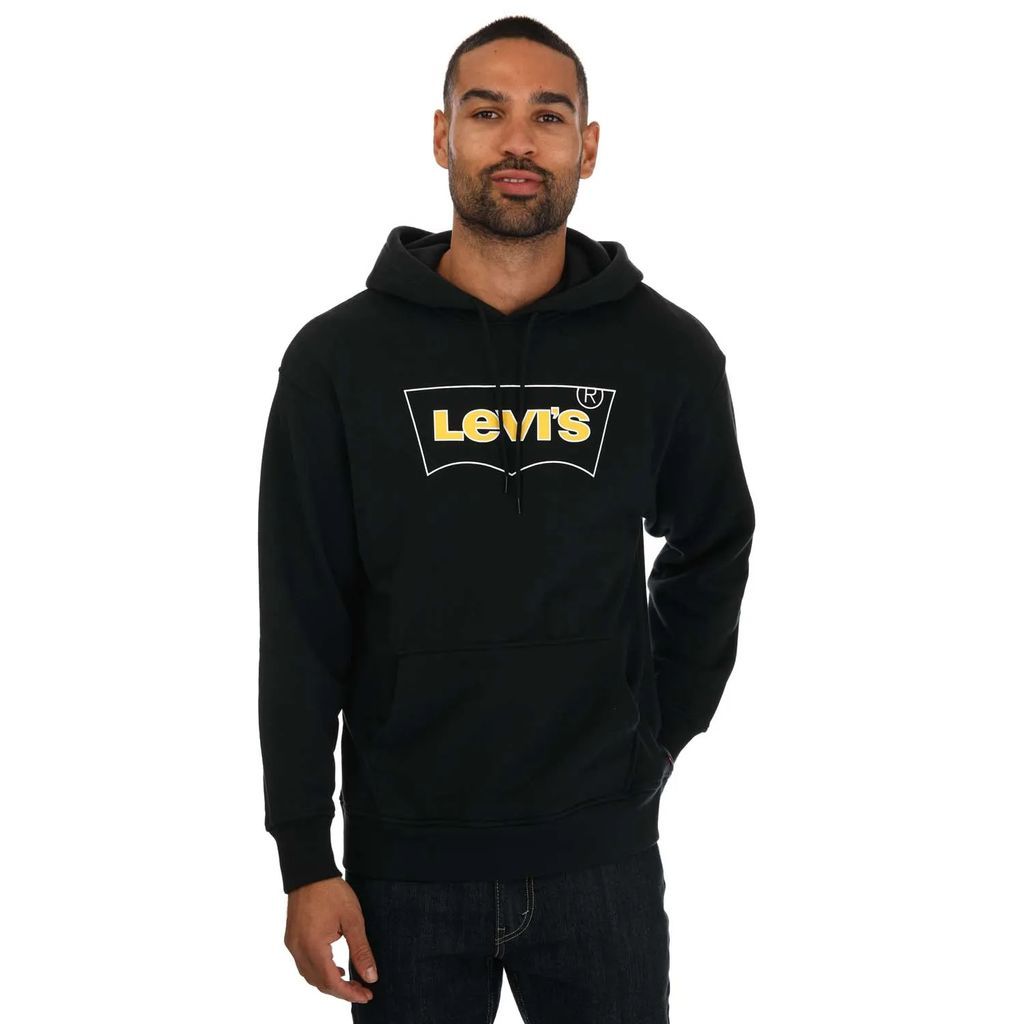 Mens Relaxed Graphic Bat Wing Hoody