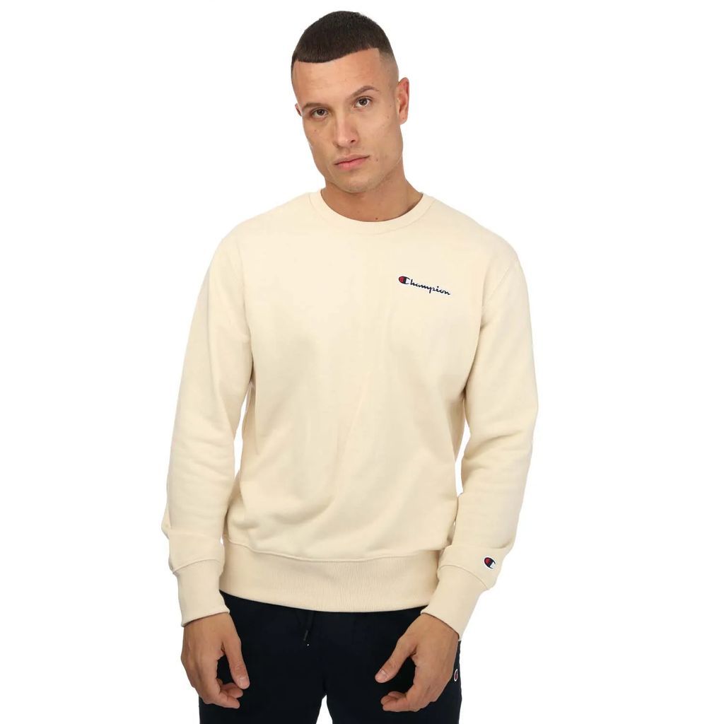 Mens Crew Neck Small Script Logo Sweatshirt