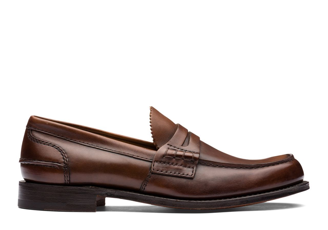 Calf Leather Loafer Uomo Cognac Size 10, 5