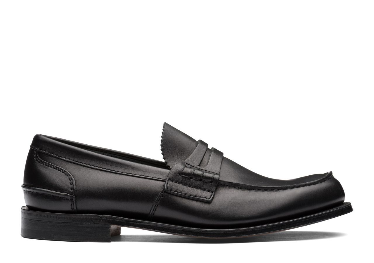 Calf Leather Loafer Uomo Black Size 10, 5