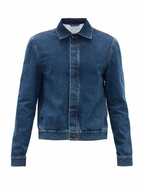 The Row - Jaden Concealed-placket Cotton-denim Jacket - Mens - Blue