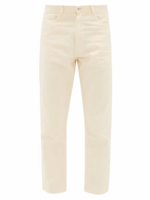 YMC - Cropped Cotton-blend Slim-leg Jeans - Mens - Beige