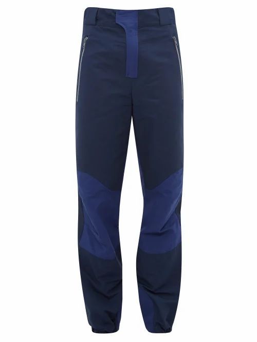 Boramy Viguier - Two-tone Cotton-blend Trousers - Mens - Navy