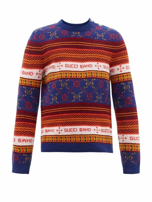 Gucci - GG-jacquard Wool Sweater - Mens - Multi