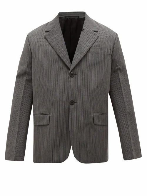 Prada - Single-breasted Wool-blend Jacket - Mens - Grey