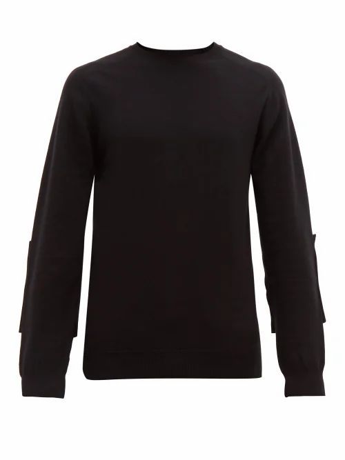 Wardrobe. nyc - Release 03 Elbow-patch Wool-blend Sweater - Mens - Black