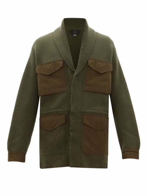 Alanui - Gabardine-pocket Cashmere Field Jacket - Mens - Green
