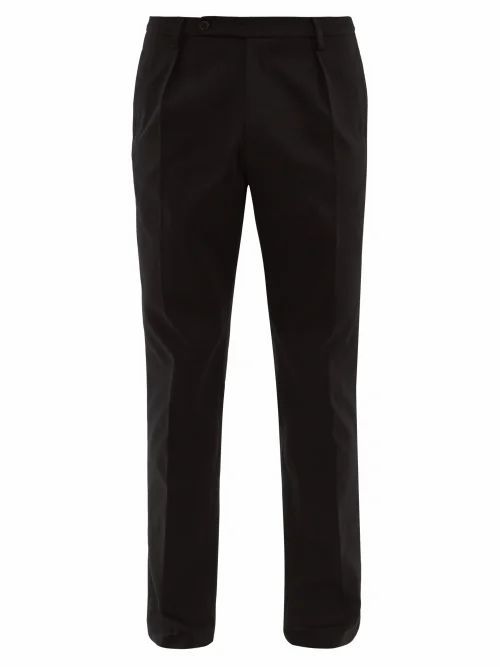 Holiday Boileau - Nico Cotton Relaxed-fit Chino Trousers - Mens - Black