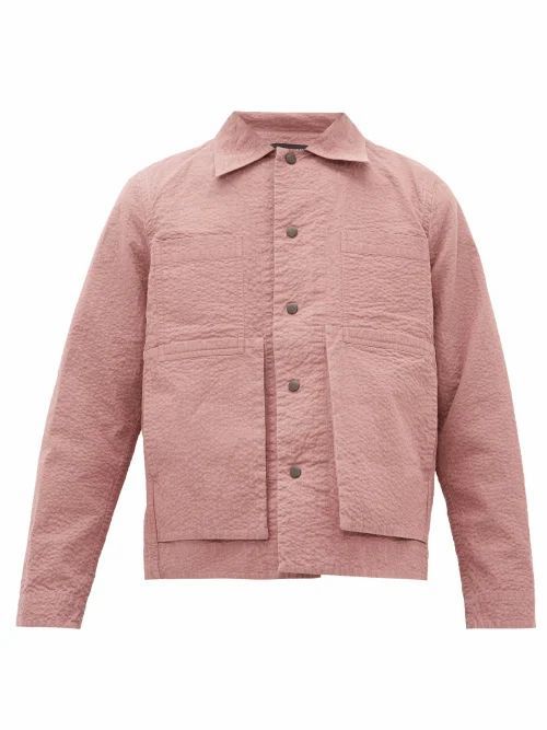 Craig Green - Embroidered Puckered-canvas Jacket - Mens - Pink