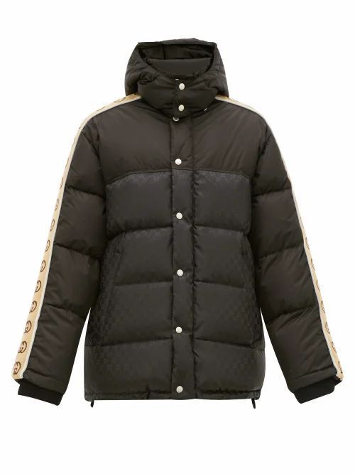 Gucci - Logo Stripe Quilted Down Jacket - Mens - Black