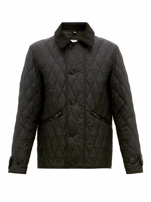Burberry - Spread Collar Quilted Field Jacket - Mens - Black