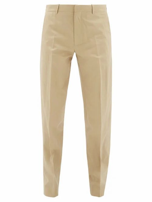 Odyssee - Cotton-blend Chino Trousers - Mens - Beige