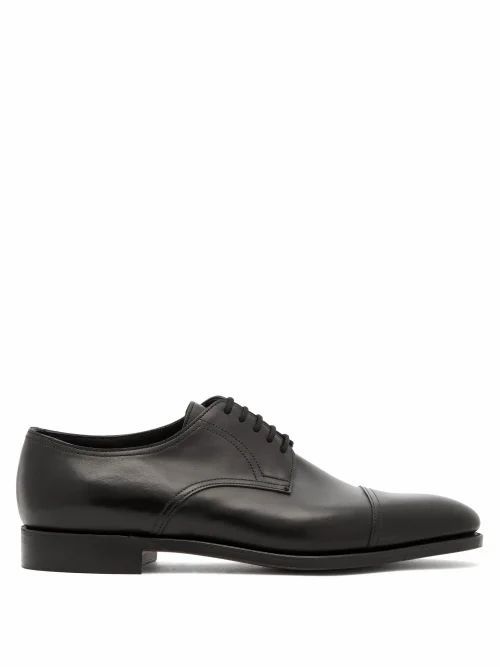 John Lobb - Loe Leather Derby Shoes - Mens - Black