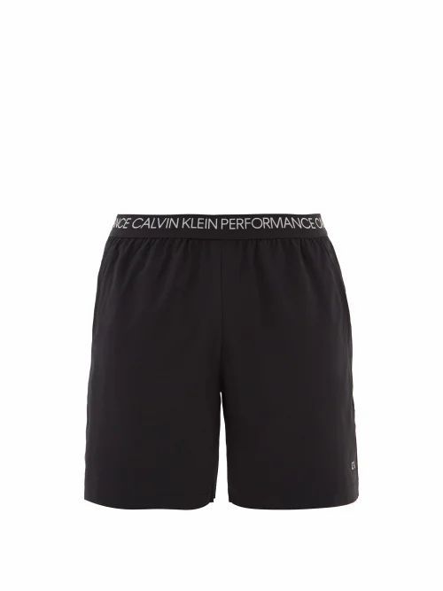 Calvin Klein Performance - Logo-waistband Technical-jersey Shorts - Mens - Black