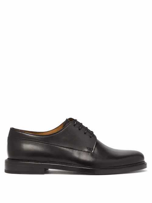 A.P.C. - Samuel Leather Derby Shoes - Mens - Black