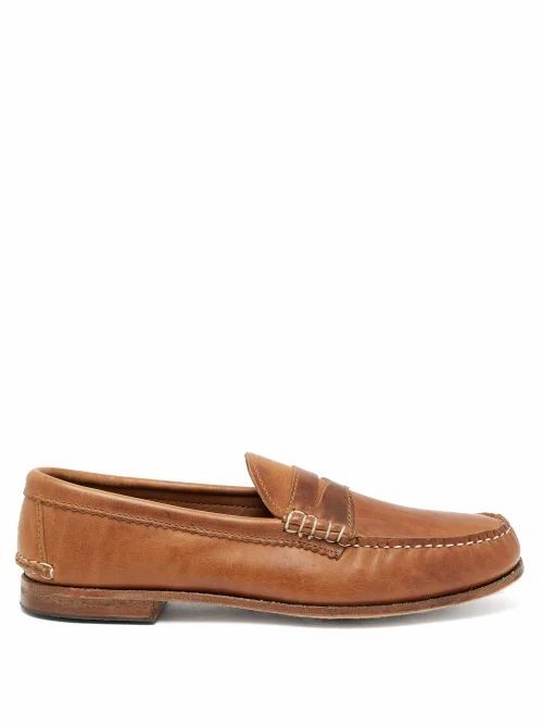 Quoddy - True Leather Penny Loafers - Mens - Brown