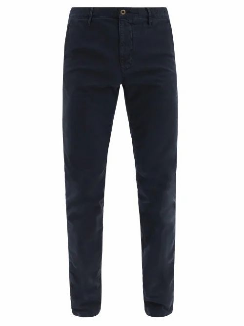 Incotex - Slim-fit Cotton-blend Chino Trousers - Mens - Navy