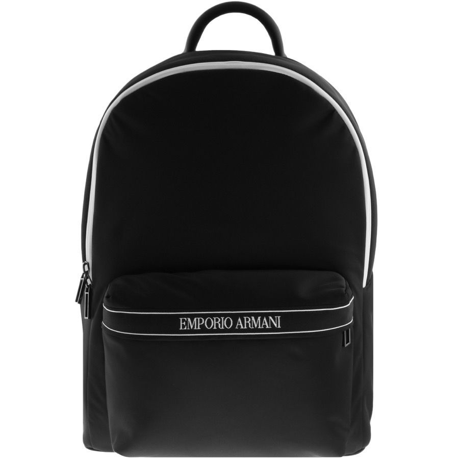 Emporio Armani Logo Backpack Black