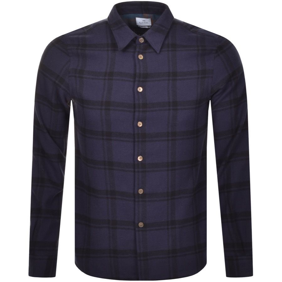 PS By Paul Smith Long Sleeved Check Shirt Navy