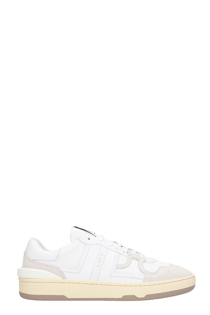 Clay Sneakers In White Leather And Fabric