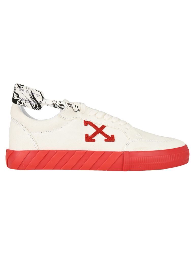 Off White Vulcanized Suede Sneakers