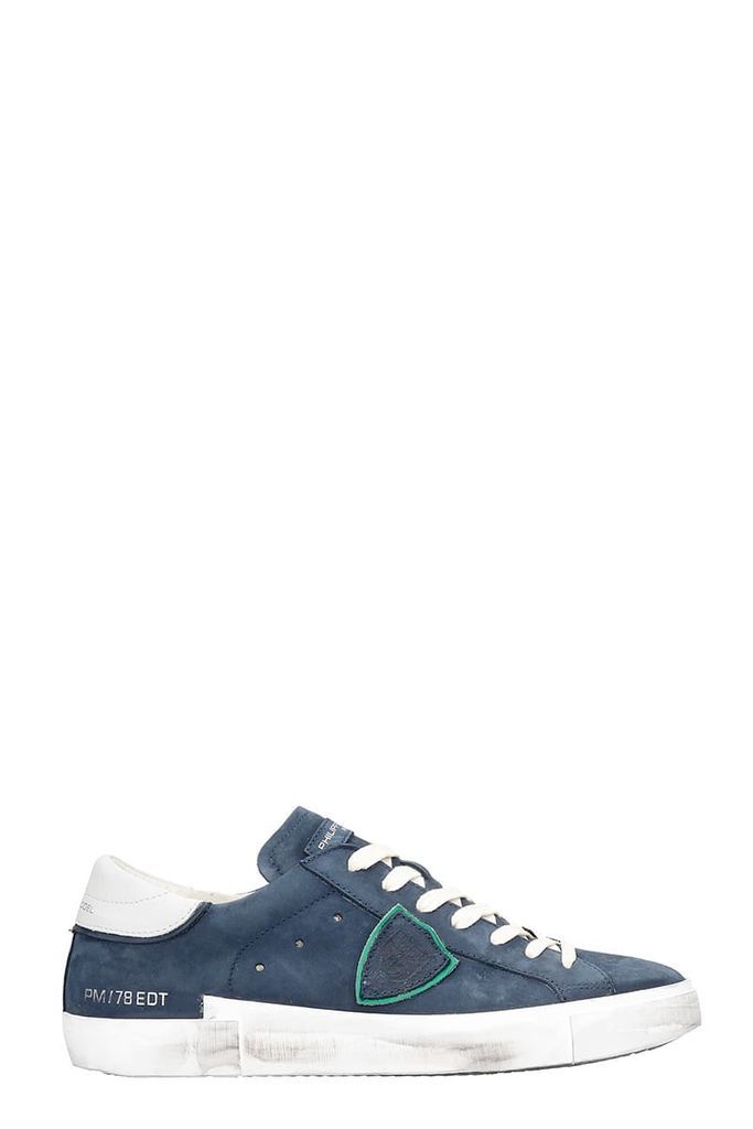 Prsx L Sneakers In Blue Nubuck