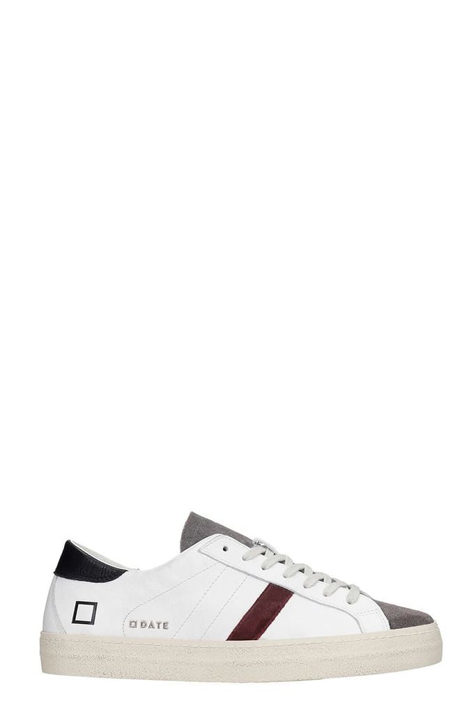 Hill Low Sneakers In White Suede And Leather