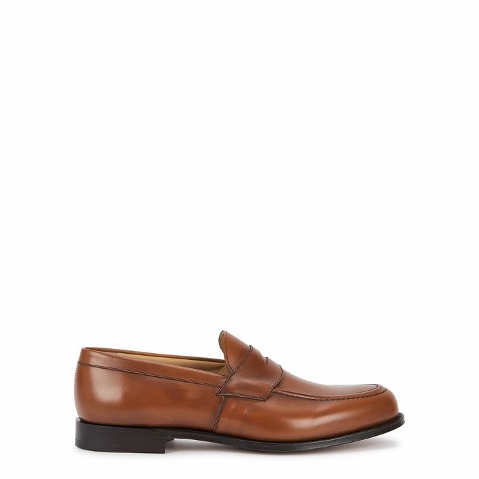 Dawley Brown Leather Penny Loafers
