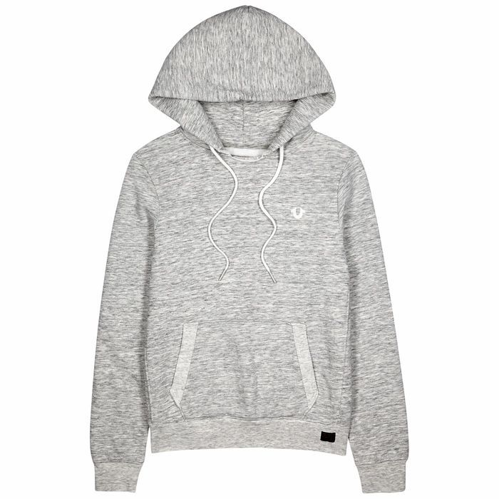Grey Hooded Cotton-blend Sweatshirt