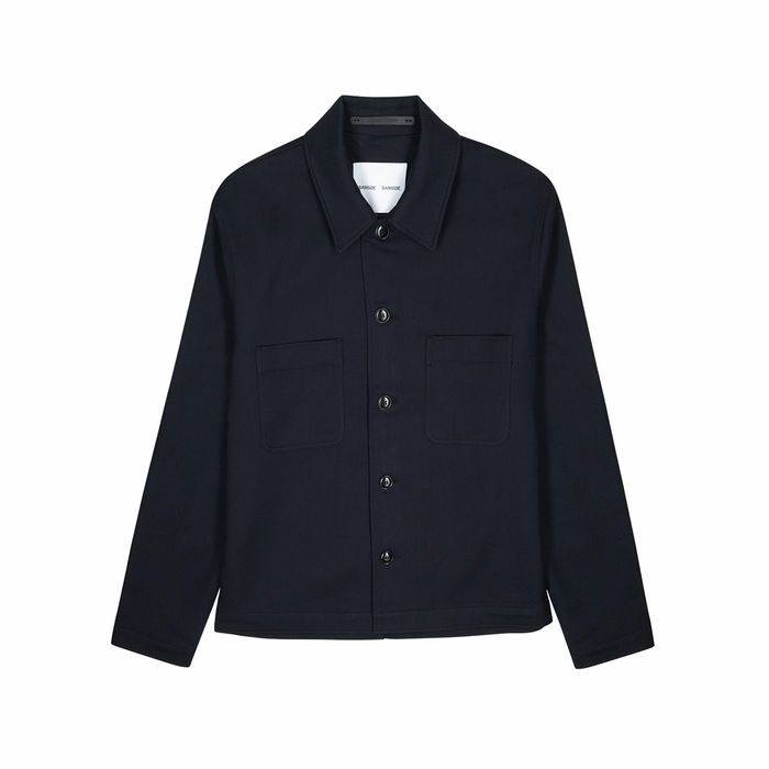 Milano Navy Cotton-blend Jacket