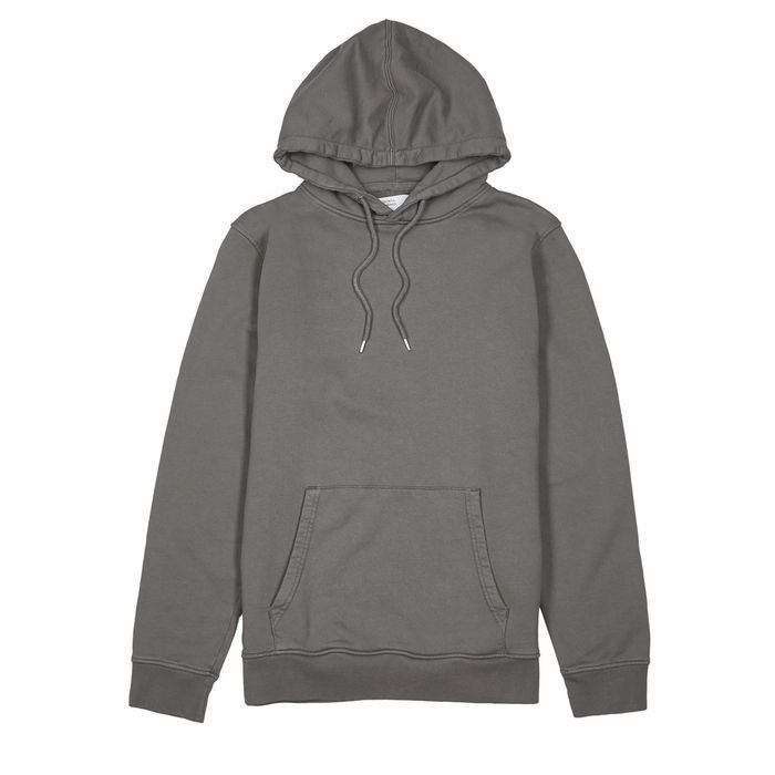 Charcoal Hooded Cotton Sweatshirt