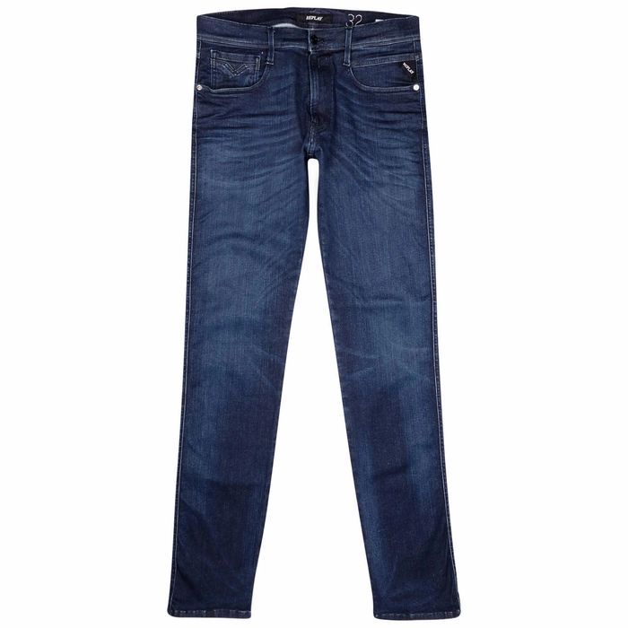 Anbass Hyperflex Indigo Slim-leg Jeans