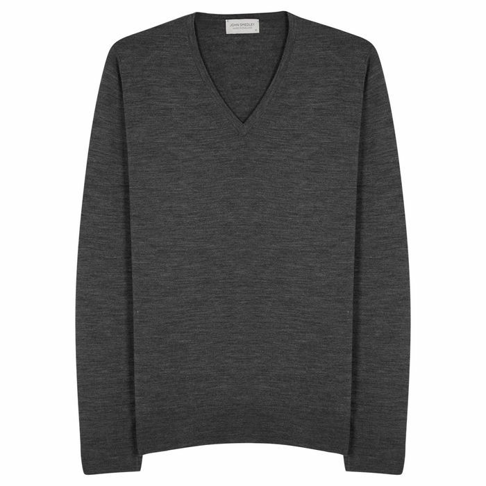 Blenheim Charcoal Fine-knit Wool Jumper