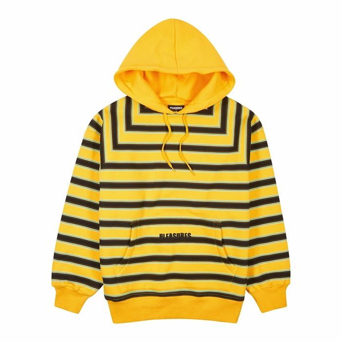 Lost Striped Yellow Cotton-blend Sweatshirt