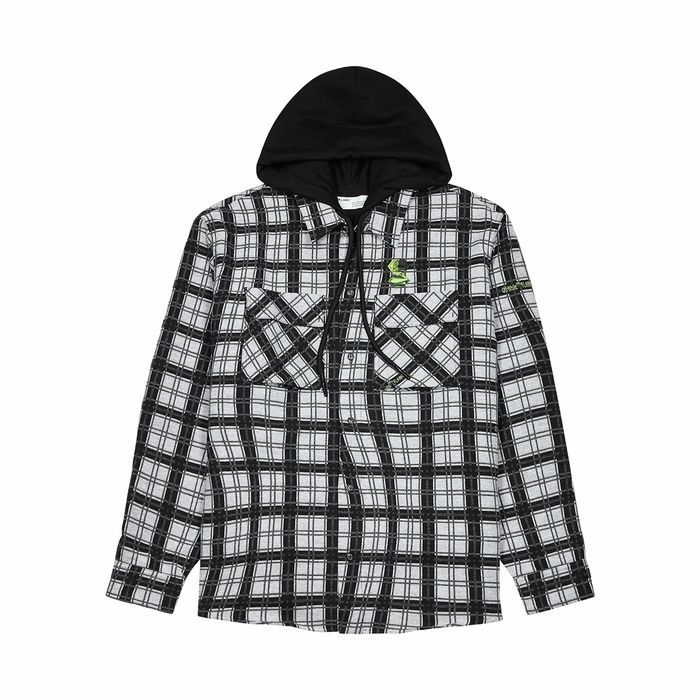 Checked Hooded Cotton-blend Jacket