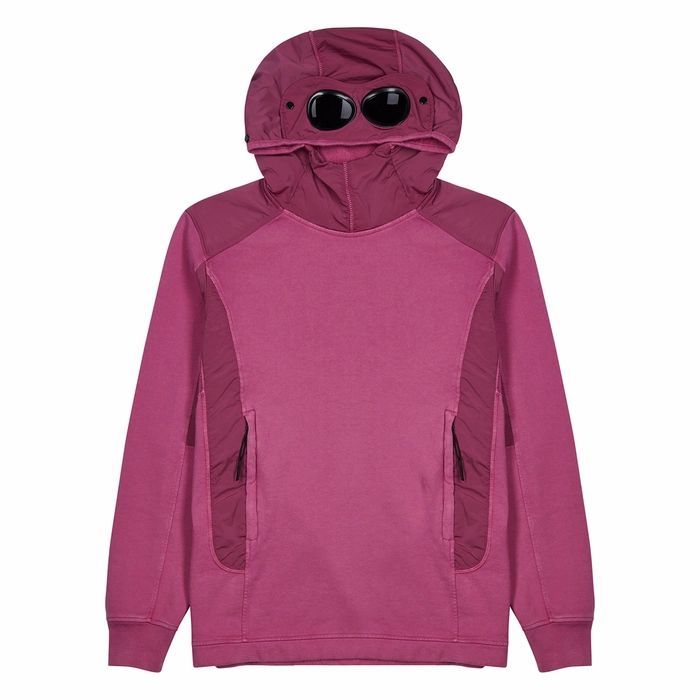 Pink Shell-panelled Cotton Sweatshirt