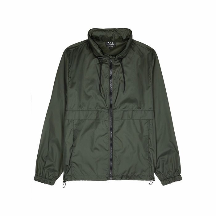 Miles Green Hooded Shell Jacket