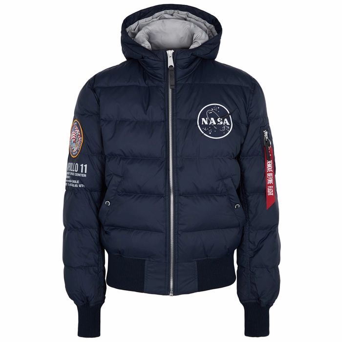 Apollo 11 Navy Quilted Shell Jacket