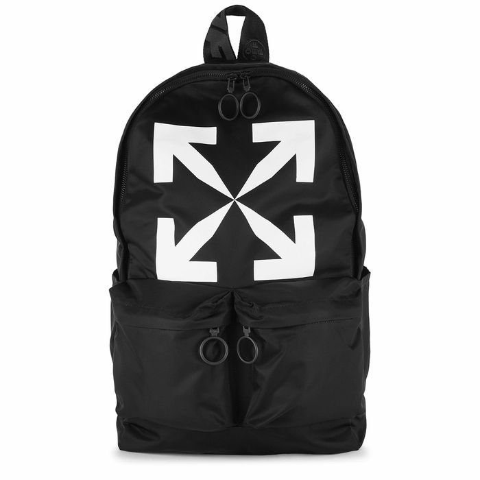 Arrow Black Nylon Backpack