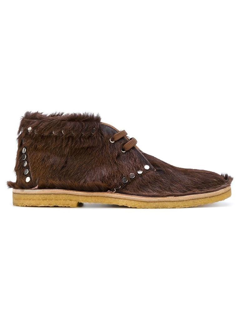 Prada studded detailing boots - Brown