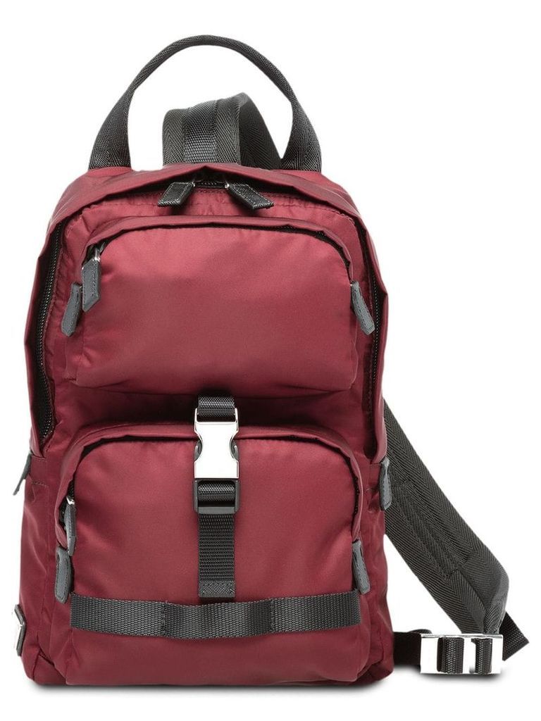 Prada Fabric Backpack - Red
