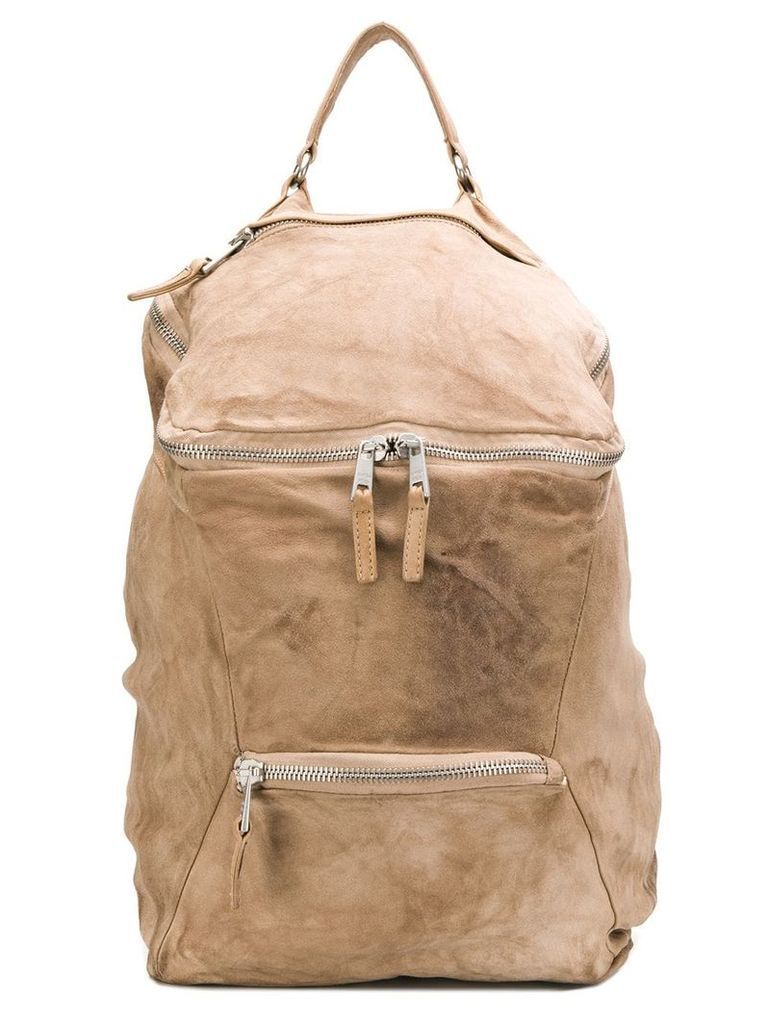 Giorgio Brato zip pocket backpack - Neutrals