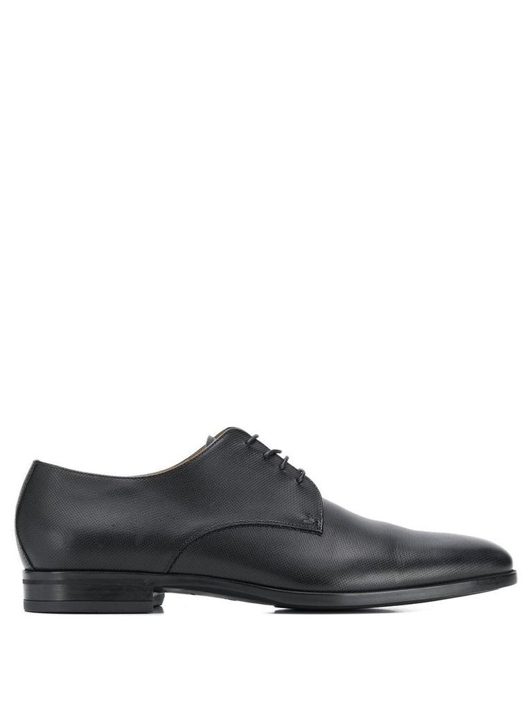 Boss Hugo Boss embossed leather derby shoes - Black