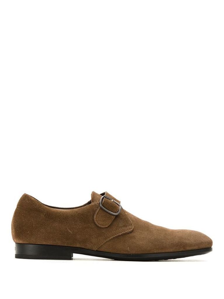 Tod's buckled suede Oxford shoes - Brown