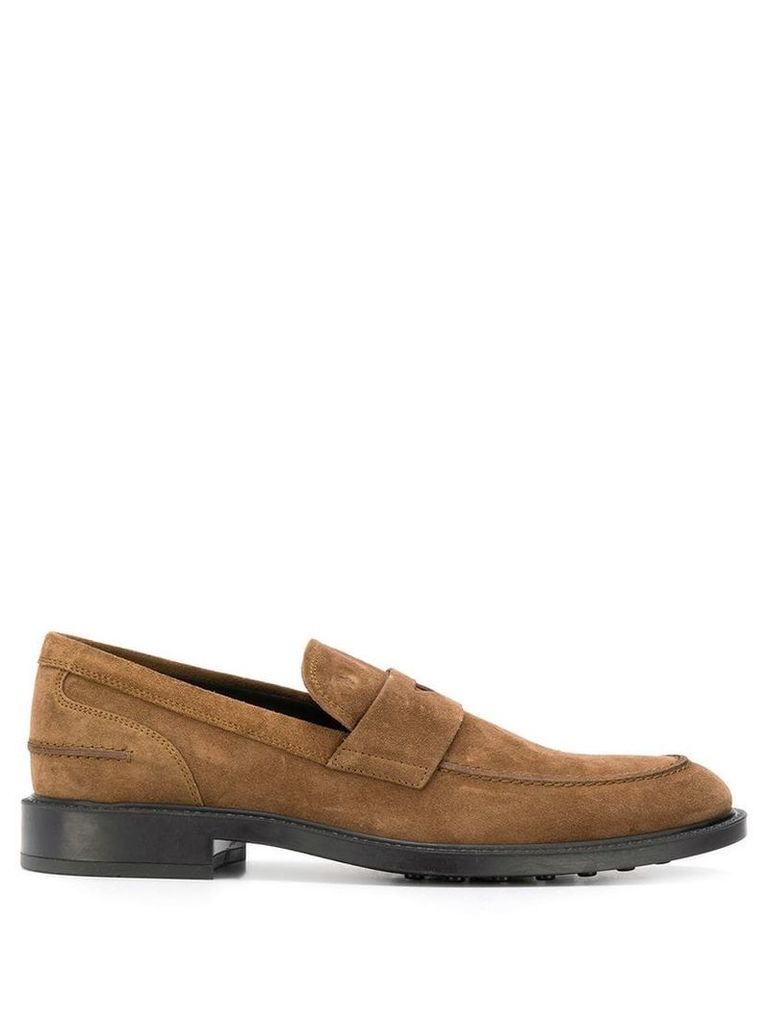 Tod's classic brand loafers - Brown